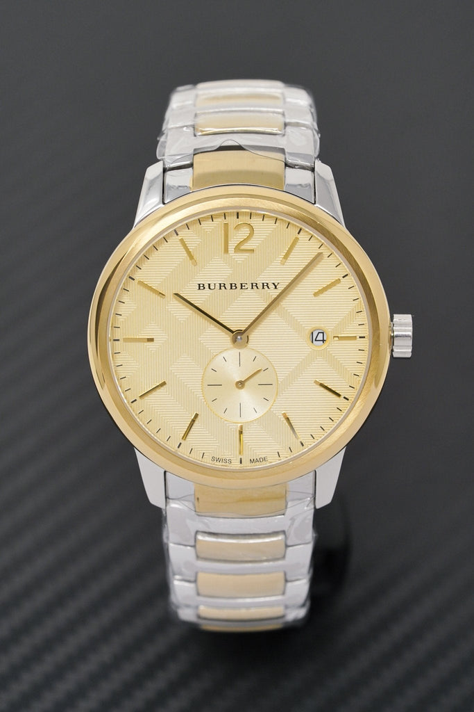 Burberry The Classic Gold Dial Two Tone Steel Strap Watch for Men - BU10011 Buy Now By Burberry