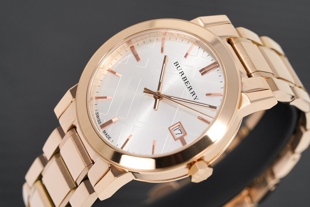 Burberry The City White Dial Rose Gold Steel Strap Watch for Women - BU9004 Buy Now By Burberry