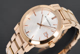 Burberry The City White Dial Rose Gold Steel Strap Watch for Women - BU9004 Buy Now By Burberry