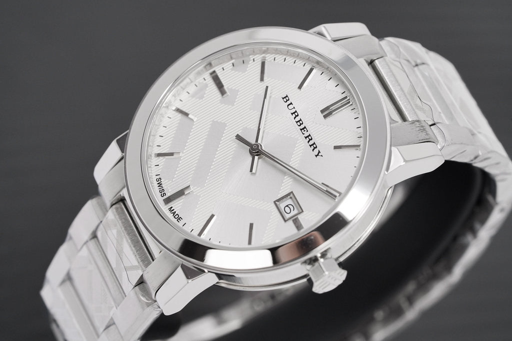 Burberry The City Silver Dial Silver Steel Strap Watch for Men - BU9037 Buy Now By Burberry