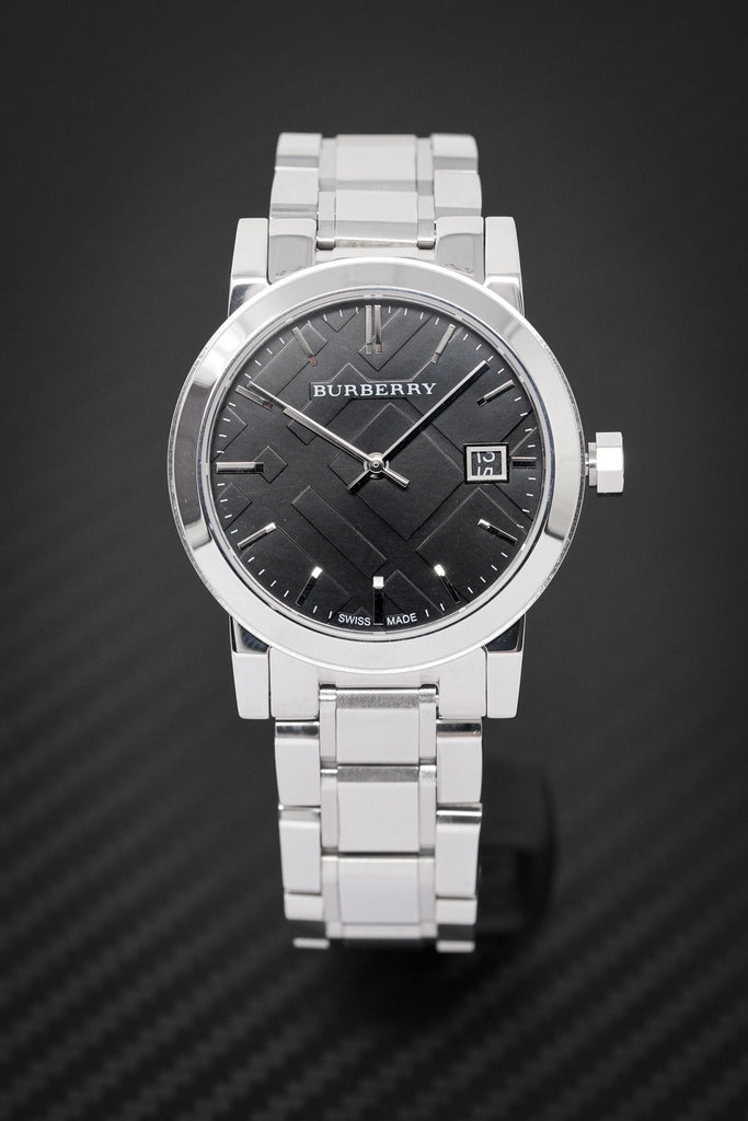 Burberry The City Black Dial Silver Steel Strap Watch for Women - BU9101 Buy Now By Burberry