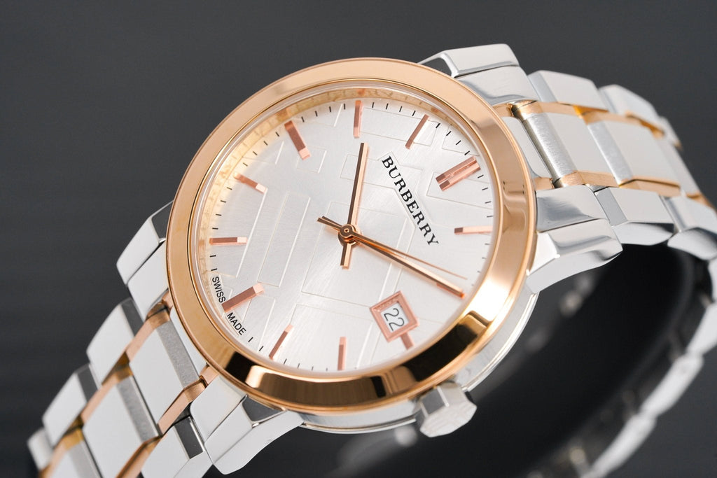 Burberry The City White Dial Two Tone Steel Strap Watch for Women - BU9105 Buy Now By Burberry