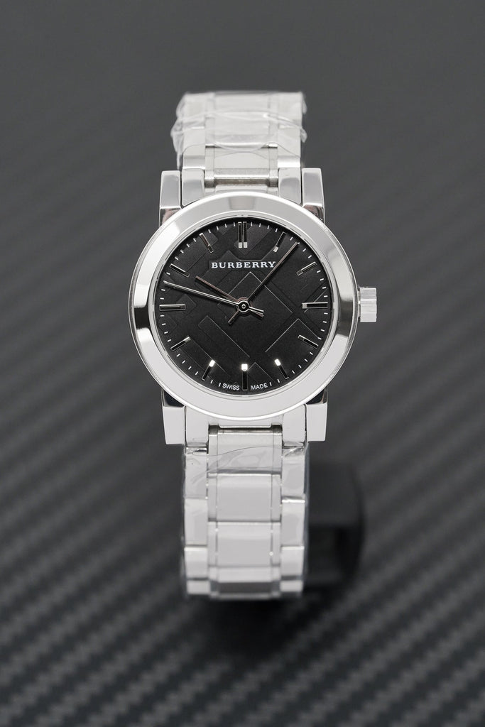 Burberry The City Black Dial Silver Steel Strap Watch for Women - BU9201 Buy Now By Burberry