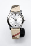 Burberry The City Nova Silver Dial Brown Leather Strap Watch for Women - BU9212 Buy Now By Burberry