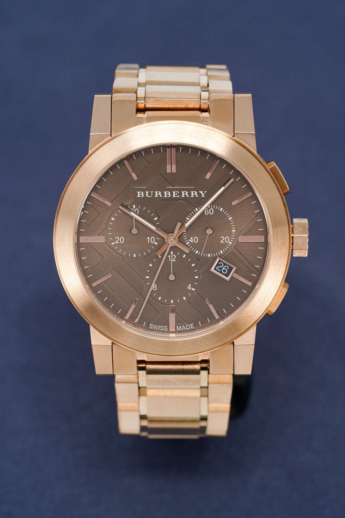 Burberry The City Grey Dial Rose Gold Steel Strap Watch for Men - BU9353 Buy Now By Burberry