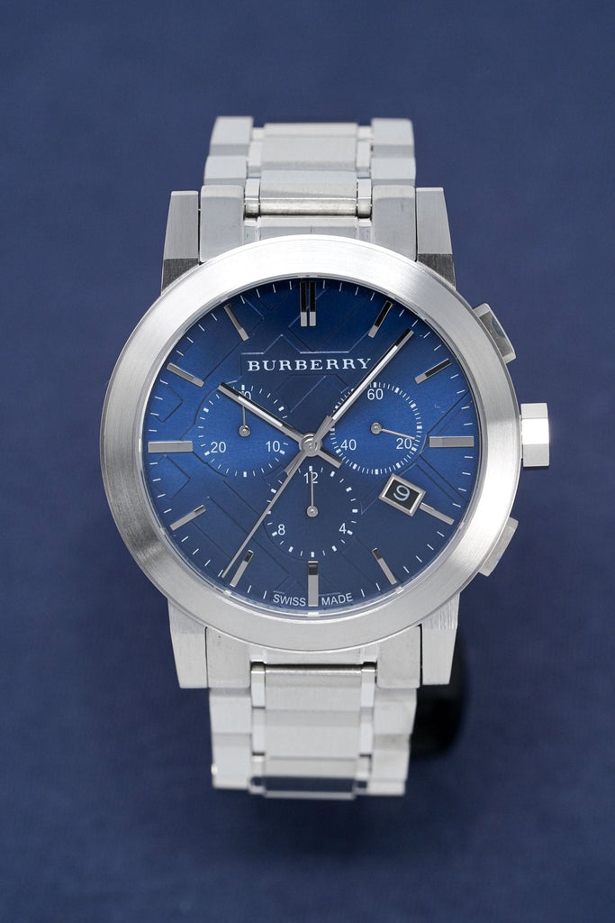 Burberry The City Blue Dial Silver Steel Strap Watch for Men - BU9363 Buy Now By Burberry