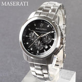 Maserati Successo Chronograph Black Dial Silver Steel Strap Watch For Men - R8873621001 Buy Now By Maserati