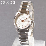 Gucci G Timeless Silver Dial Silver Steel Strap Watch For Women - YA126523 Buy Now By Gucci