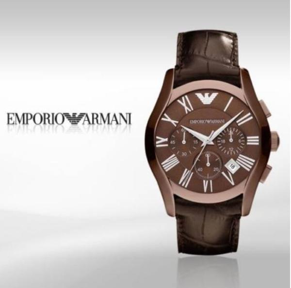 Emporio Armani Valente Classic Brown Dial Brown Leather Strap Watch For Men - AR1609 Buy Now By Emporio Armani