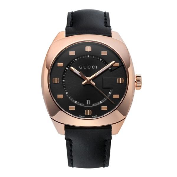 Gucci GG2570 Quartz Black Dial Black Leather Strap Watch For Men - YA142309 Buy Now By Gucci