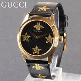 Gucci G Timeless Bee Motif Black Dial Black Leather Strap Watch For Women - YA1264055 Buy Now By Gucci