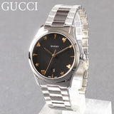 Gucci G Timeless Black Dial Silver Steel Strap Watch For Women - YA1264029A Buy Now By Gucci