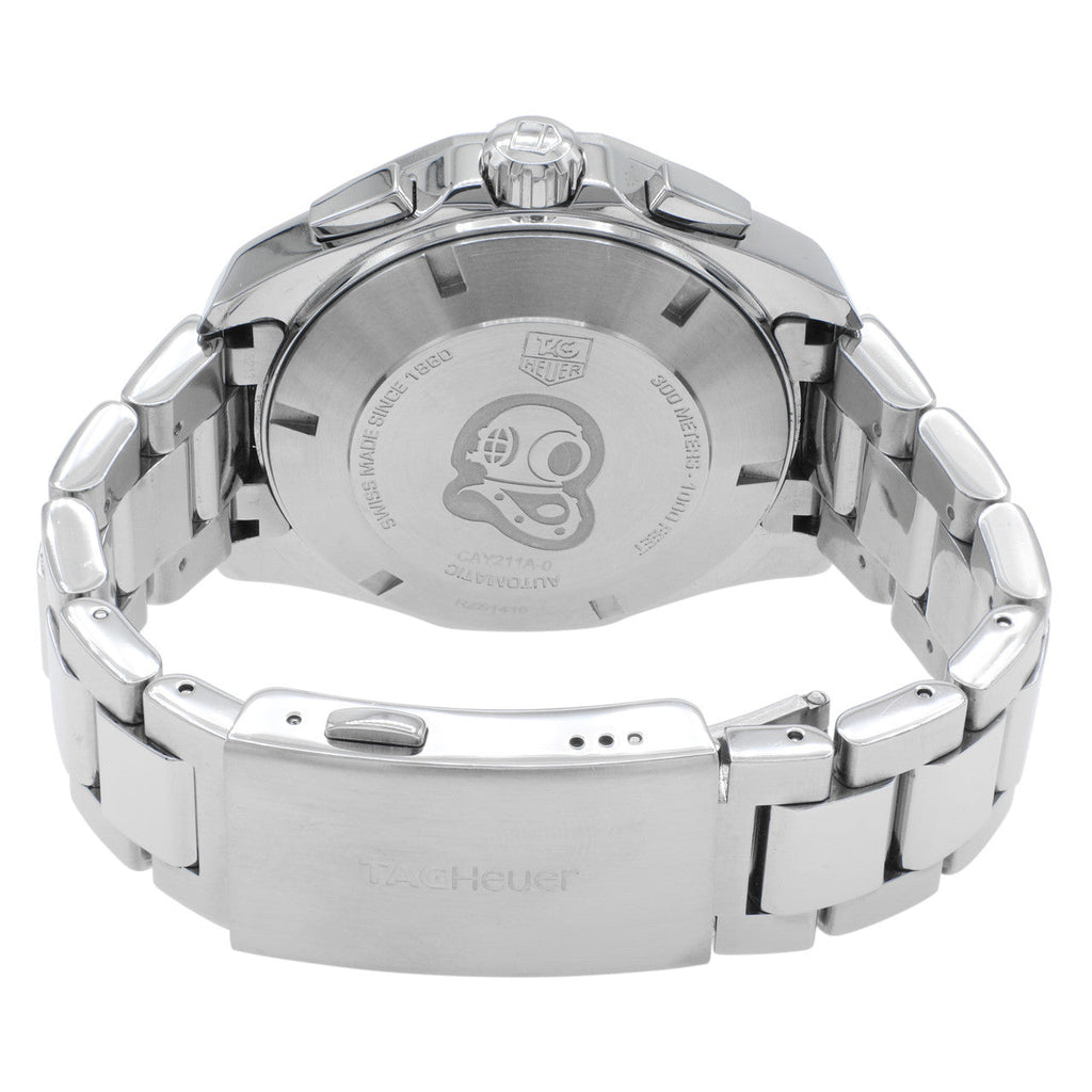 Tag Heuer Aquaracer Calibre 16 Day-Date Black Dial Silver Steel Strap Watch for Men - CAY211A.BA0927 Buy Now By Tag Heuer