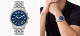Michael Kors Hutton Chronograph Blue Dial Blue Steel Strap Watch For Men - MK8952 Buy Now By Michael Kors