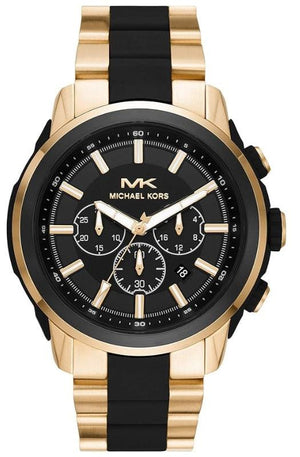 Michael Kors Lennox Chronograph Black Dial Two Tone Steel Strap Watch for Men - MK8990 Buy Now By Michael Kors