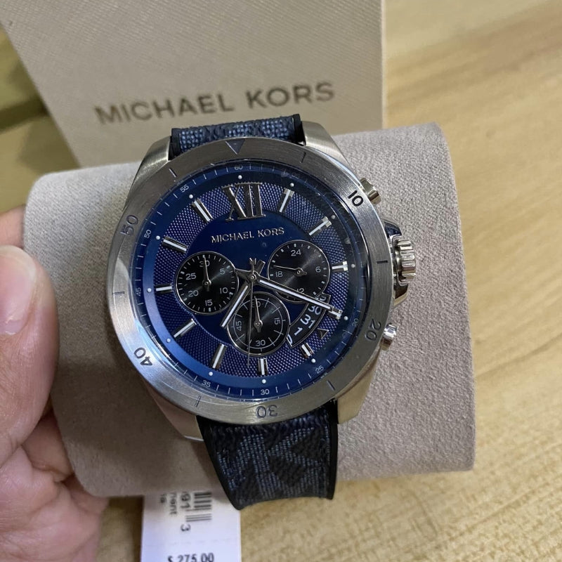 Michael Kors Brecken Chronograph Blue Dial Blue Rubber Strap Watch For Men - MK8923 Buy Now By Michael Kors