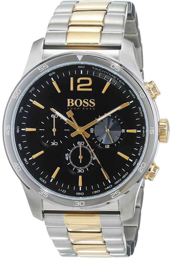 Hugo Boss Professional Black Dial Two Tone Steel Strap Watch for Men - 1513529 Buy Now By Hugo Boss