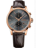 Hugo Boss Jet Grey Dial Brown Leather Strap Watch for Men - 1513281 Buy Now By Hugo Boss