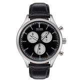 Hugo Boss Companion Black Dial Black Leather Strap Watch for Men - 1513543 Buy Now By Hugo Boss