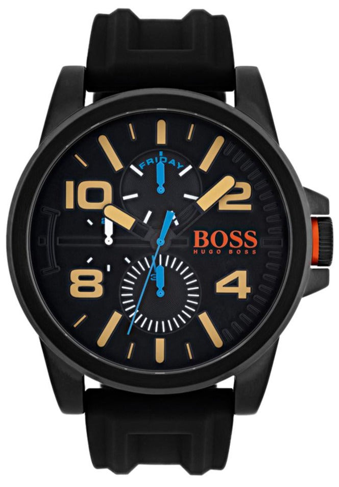 Hugo Boss Orange Detroit Analog Black Dial Black Silicone Strap Watch For Men - 1550011 Buy Now By Hugo Boss