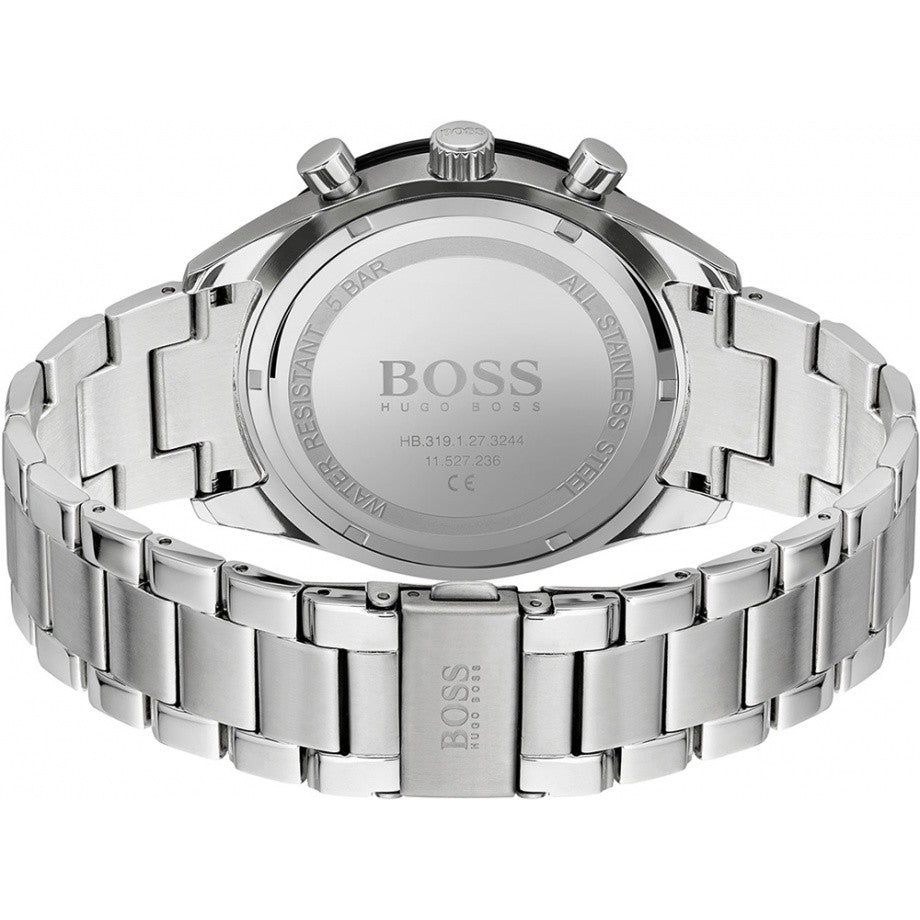 Hugo Boss Santiago Black Dial Silver Steel Strap Watch for Men - 1513862 Buy Now By Hugo Boss