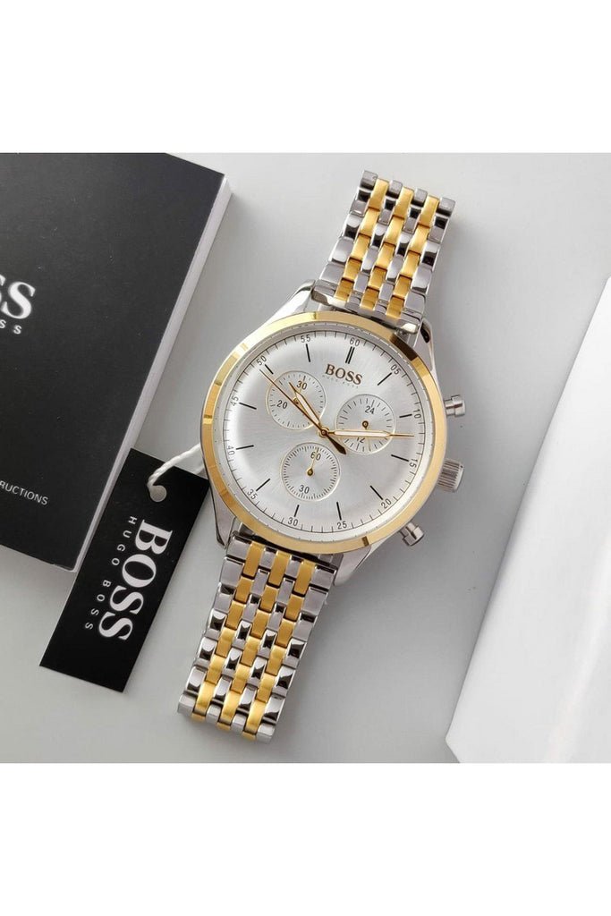 Hugo Boss Companion Silver Dial Two Tone Mesh Bracelet Watch for Men - 1513654 Buy Now By Hugo Boss