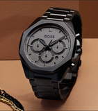 Hugo Boss Cloud Chronograph Black Dial Black Steel Strap Watch For Men - 1514016 Buy Now By Hugo Boss