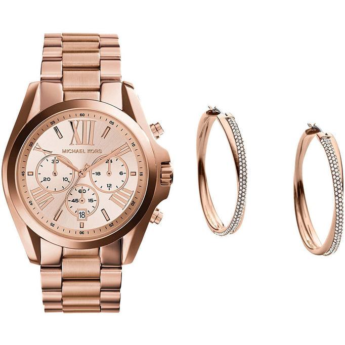 Michael Kors Bradshaw Rose Gold Dial Rose Gold Steel Strap Watch for Women - MK5503 Buy Now By Michael Kors