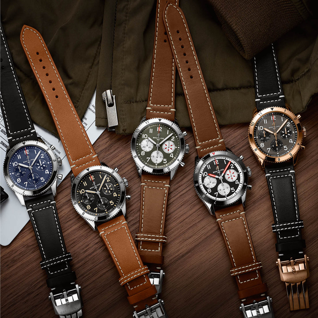 Breitling Avi Chronograph 42 Mosquito Black Dial Brown Leather Strap Watch for Men - Y233801A1B1X1 Buy Now By Breitling