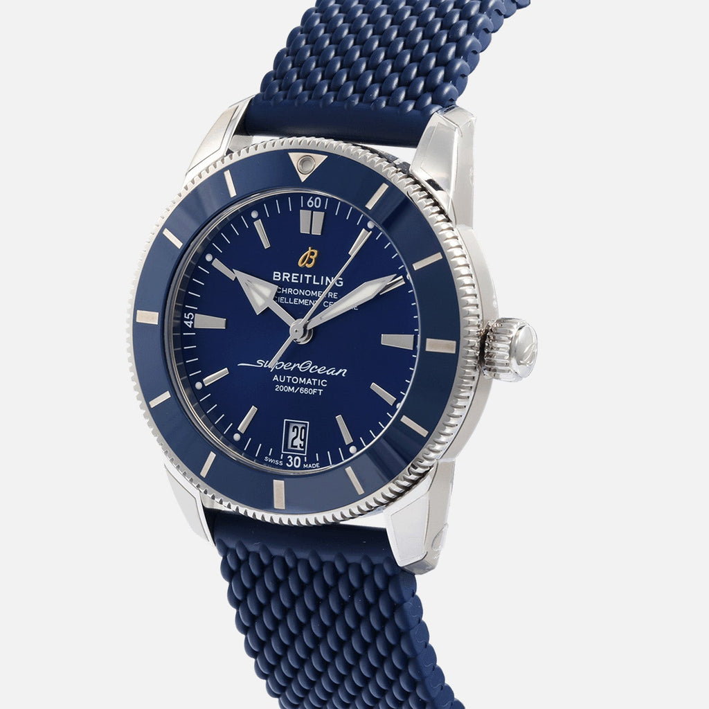 Breitling Superocean Heritage B20 Automatic 42 Blue Dial Blue Mesh Bracelet Watch for Men - AB2010161C1S1 Buy Now By Breitling