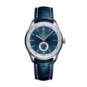 Breitling Premier Automatic 40mm Blue Dial Blue Leather Strap Mens Watch - A37340351C1P2 Buy Now By Breitling