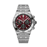 Breitling Chronomat B01 42 Six Nations Wales Red Dial Silver Steel Strap Watch for Men - AB0134A61K1A1 Buy Now By Breitling
