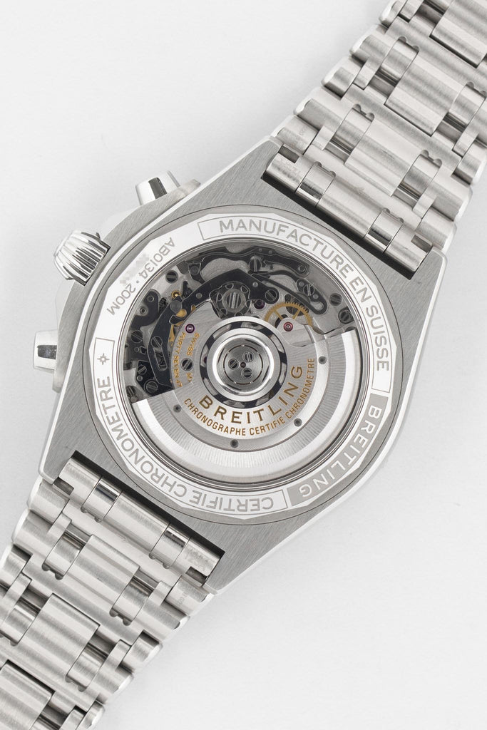 Breitling Chronomat B01 42mm Black Dial Silver Steel Strap Watch for Men - AB0134101B1A1 Buy Now By Breitling