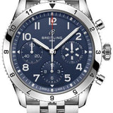 Breitling Avi Chronograph 42 Tribute to Vought F4U Corsair Blue Dial Silver Steel Strap Watch for Men - A233801A1C1A1 Buy Now By Breitling