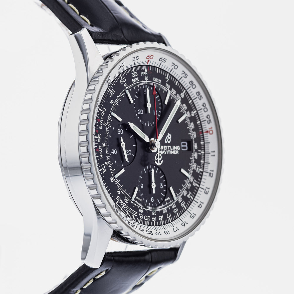 Breitling Navitimer 1 Chronograph 41mm Automatic Black Dial Black Leather Strap Mens Watch - A13324121B1P1 Buy Now By Breitling
