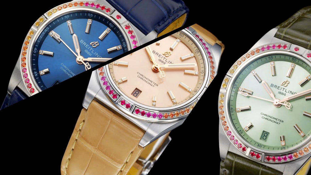 Breitling Chronomat Automatic 36 South Sea Green Dial Green Leather Strap Watch for Women - A10380611L1P1 Buy Now By Breitling