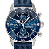 Breitling Superocean Heritage Chronograph 44 Blue Dial Blue Mesh Bracelet Watch for Men - A13313161C1S1 Buy Now By Breitling