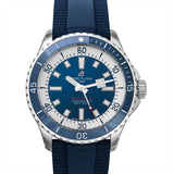 Breitling Superocean Automatic 42mm Blue Dial Blue Rubber Strap Watch for Men - A17375E71C1S1 Buy Now By Breitling