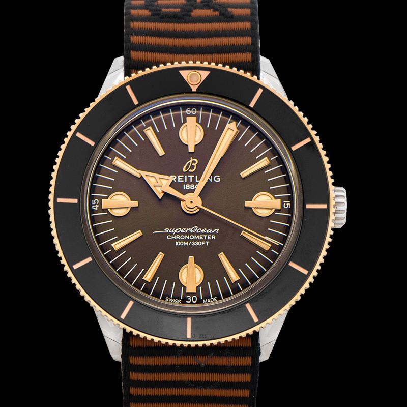 Breitling Superocean Heritage '57 Outerknown Limited Edition Brown Dial Brown NATO Strap Watch for Men - U103701A1Q1W1 Buy Now By Breitling