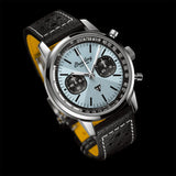 Breitling Top Time B01 Triumph Blue Dial Black Leather Strap Watch for Men - AB01764A1C1X1 Buy Now By Breitling