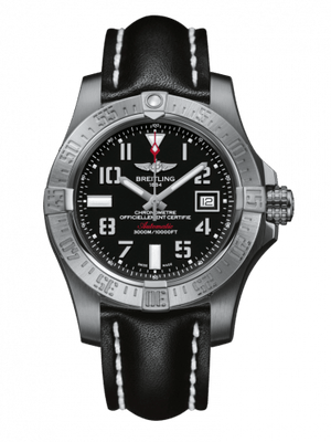Breitling Avenger II Seawolf Stainless Steel 45mm Volcano Black Leather Strap Mens Watch - A1733110/BC31/436X Buy Now By Breitling