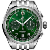 Breitling Premier B01 Chronograph 42 Green Dial Silver Steel Strap Watch for Men - AB0145371L1A1 Buy Now By Breitling