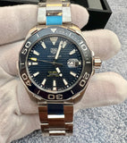 Tag Heuer Aquaracer Calibre 5 Blue Dial Silver Steel Strap Watch for Men - WAY201B.BA0927 Buy Now By Tag Heuer