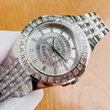 Bulova Phantom Crystal Silver Dial Silver Steel Strap Watch for Men - 96A236 Buy Now By Bulova