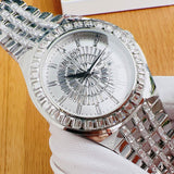 Bulova Phantom Crystal Silver Dial Silver Steel Strap Watch for Men - 96A236 Buy Now By Bulova