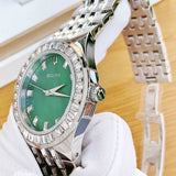 Bulova Phantom Classic Baguette Green Dial Silver Steel Strap Watch for Men - 96A253 Buy Now By Bulova