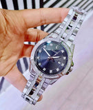 Bulova Crystal Collection Black Dial Silver Steel Strap Watch for Men - 96K104 Buy Now By Bulova