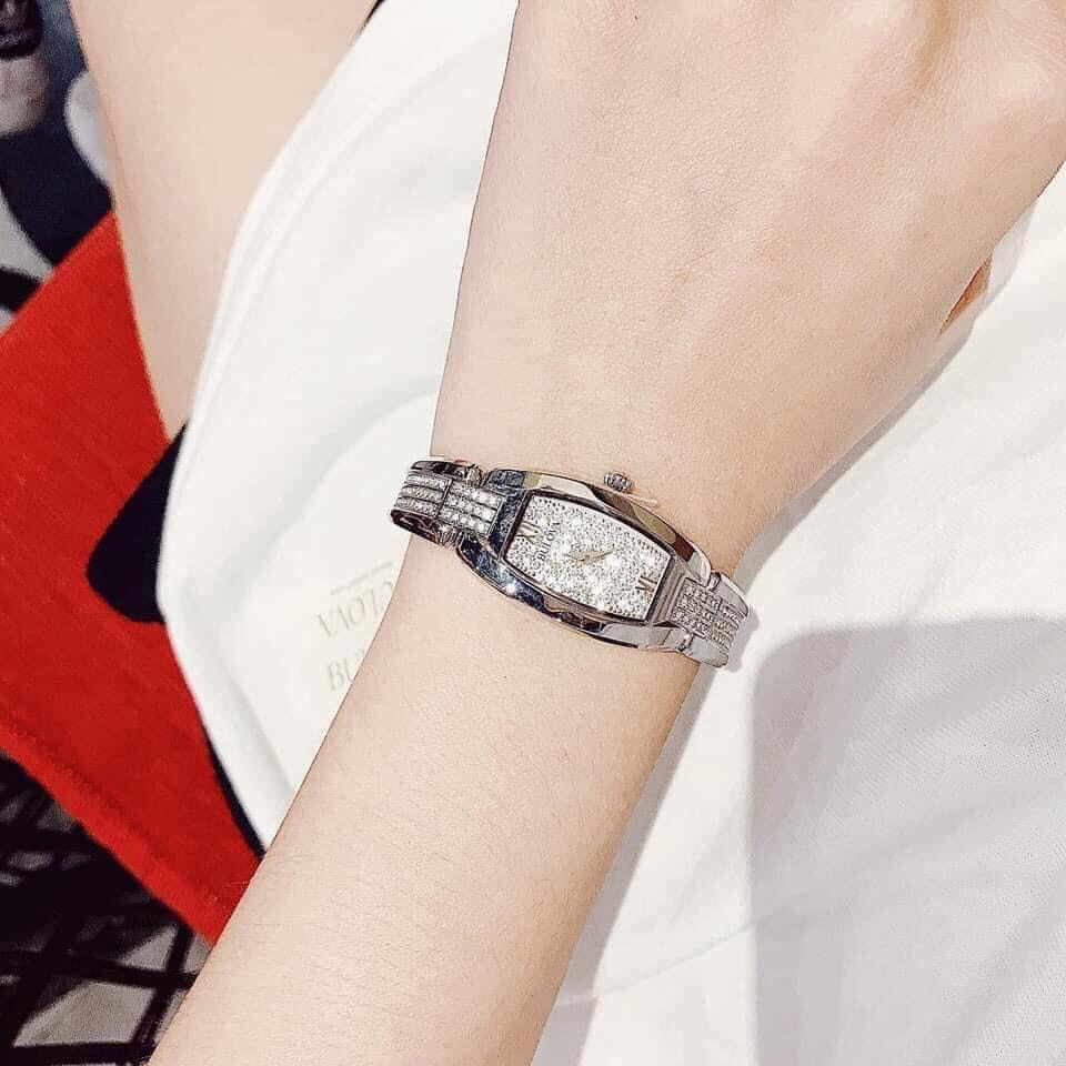 Bulova Crystal Collection Silver Dial Silver Steel Strap Watch for Women - 96L235 Buy Now By Bulova