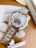 Bulova BVA Skeleton Silver Dial Two Tone Steel Strap Watch for Men - 98A230 Buy Now By Bulova