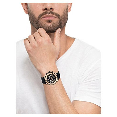 Bulova Marine Star Chronograph Black Dial Black Rubber Strap Watch for Men - 98B104 Buy Now By Bulova